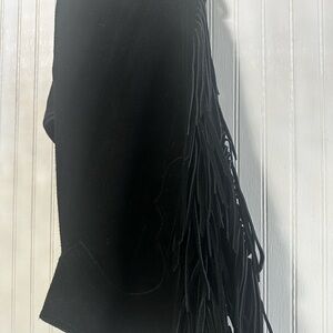Black Fringe Suede Hobby Horse Chaps